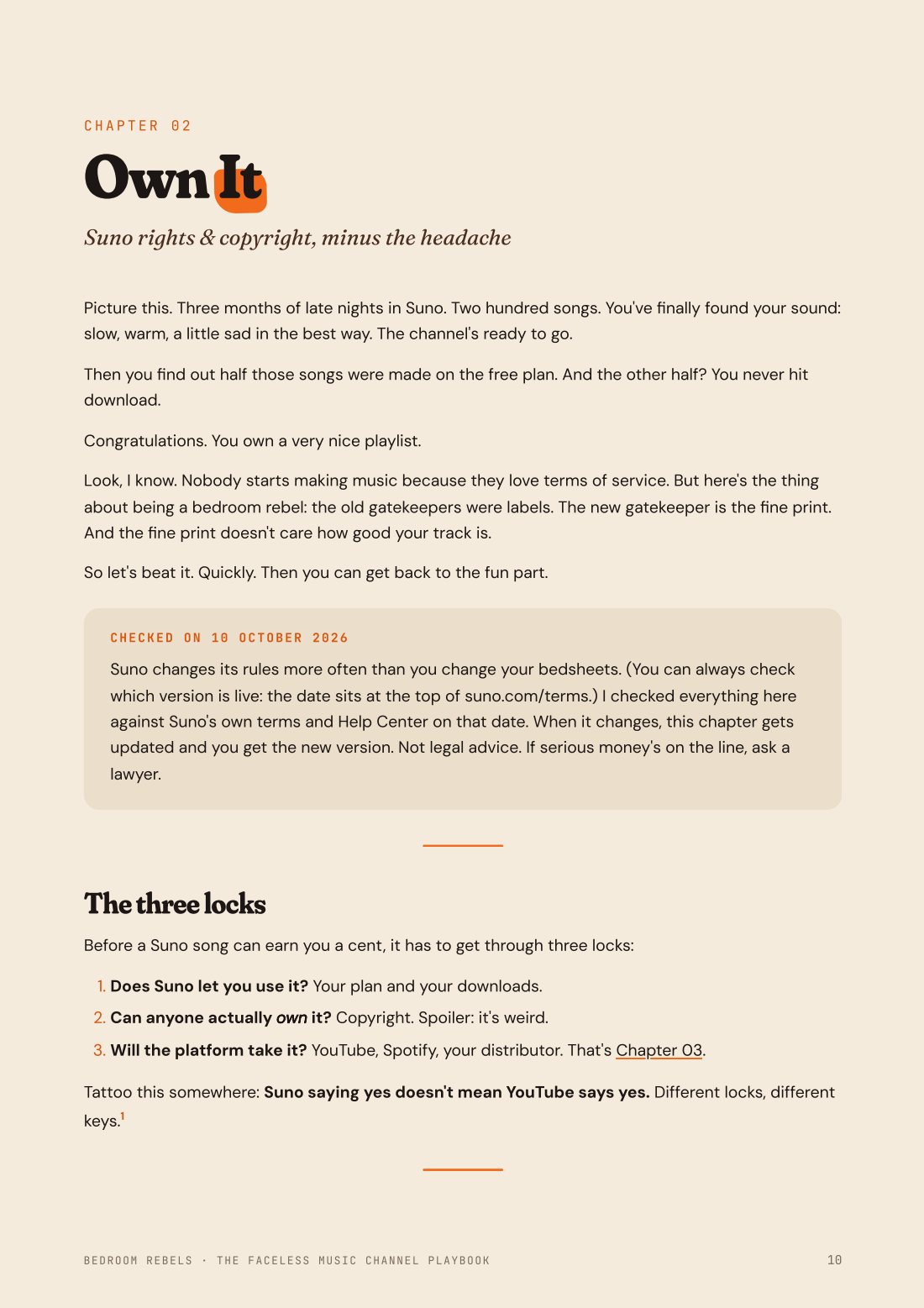 Chapter 02, Own It, opening page