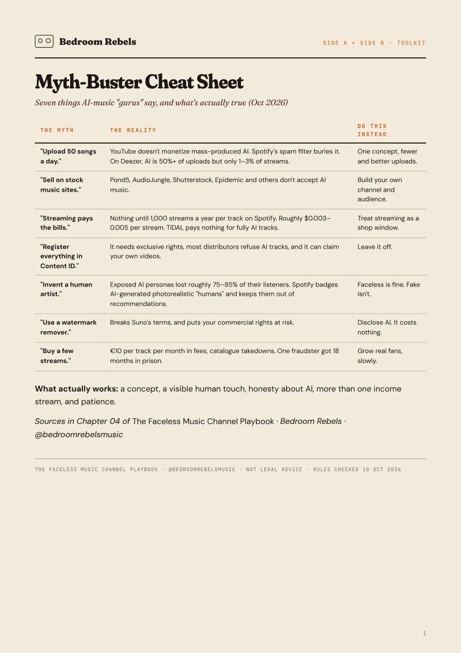 Myth-Buster Cheat Sheet